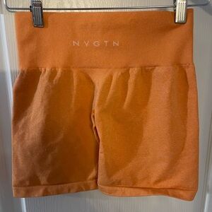 NVGTN Orange Athletic Shorts Yoga Gym Pilates Workout